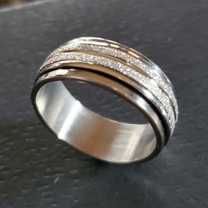 Mens Stainless Steel Ring Sz 10